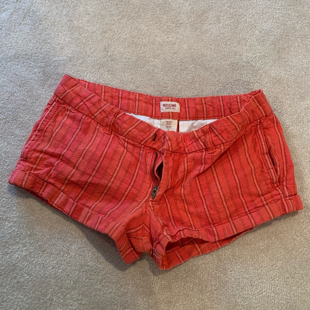 Vintage striped orange/ red shorts🧡